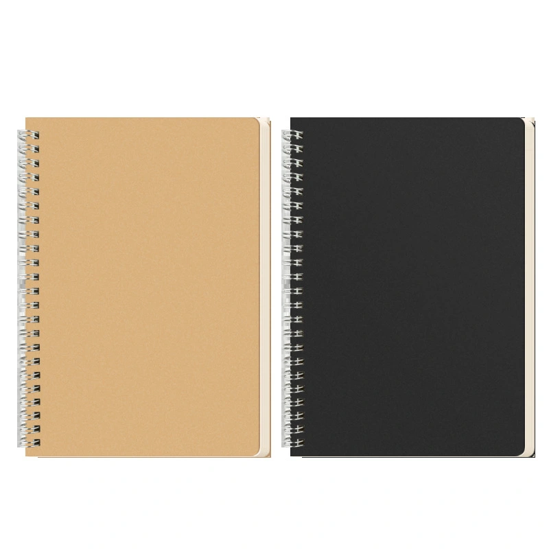 Joypaper wide ruled spiral notebook with kraft and black card cover options